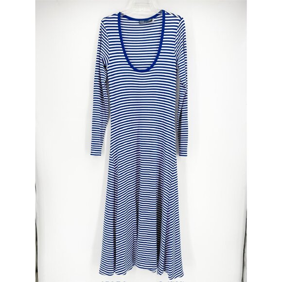 Polo Ralph Lauren Striped Scoopneck Dress Sz L - Picture 2 of 12
